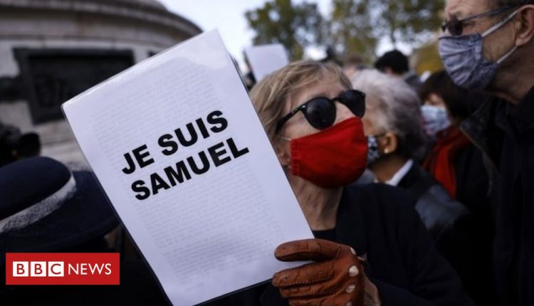 France teacher attack: Rallies held to support beheaded Samuel Paty