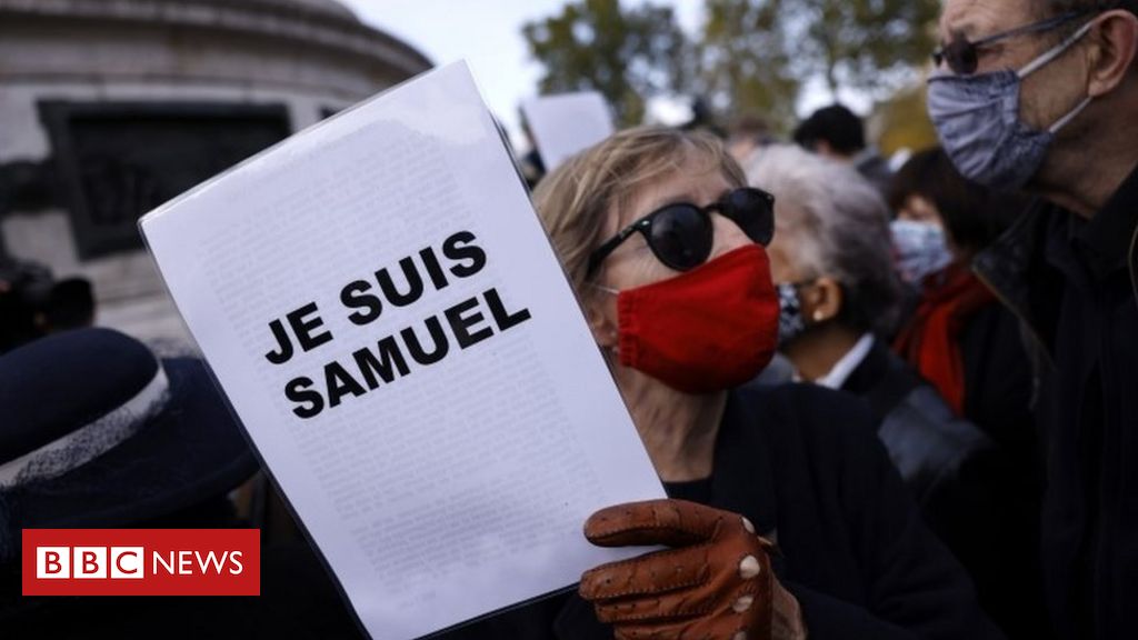 France teacher attack: Rallies held to support beheaded Samuel Paty
