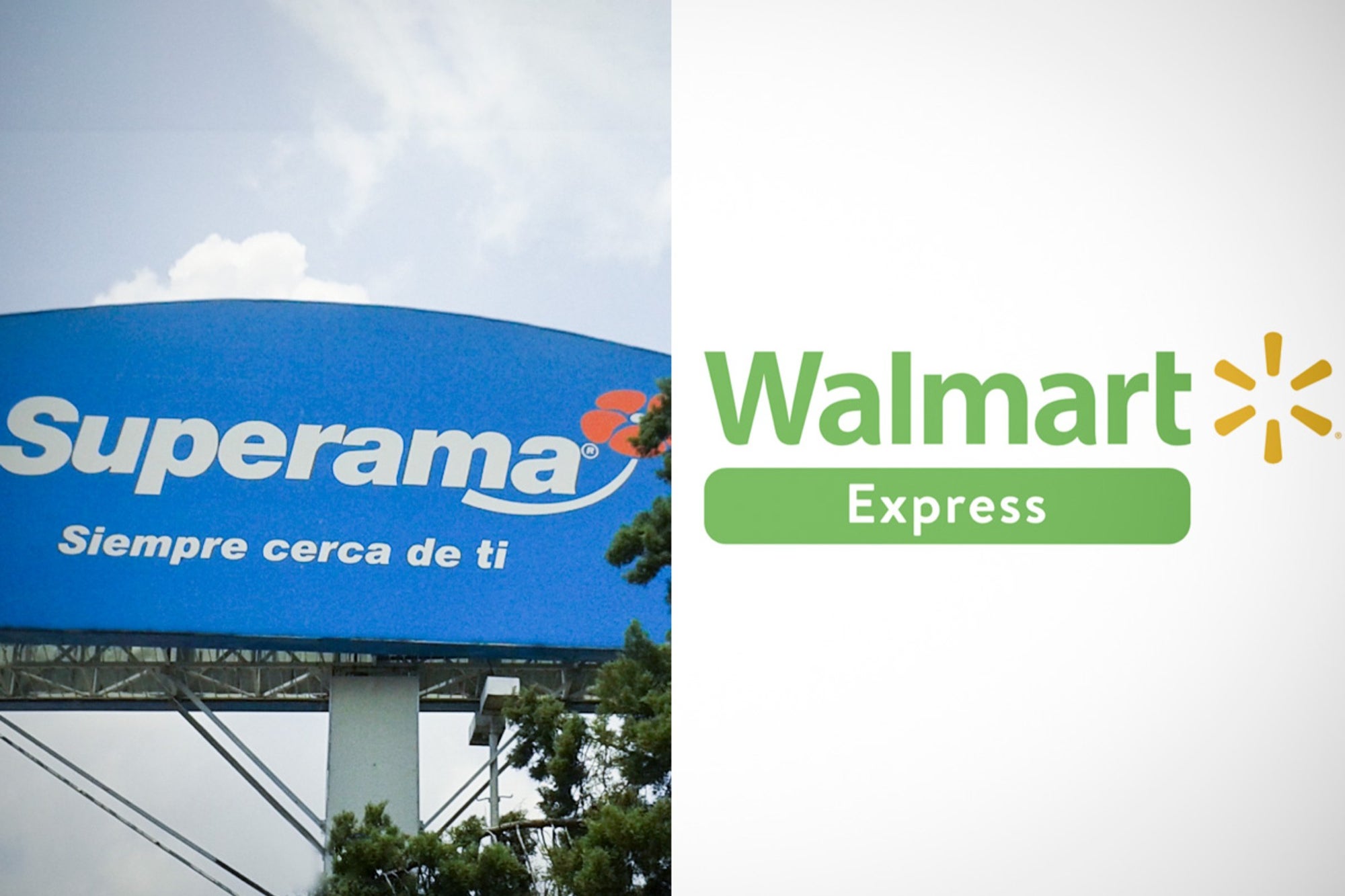 The Superama will disappear and now they will be 'Walmart Express'