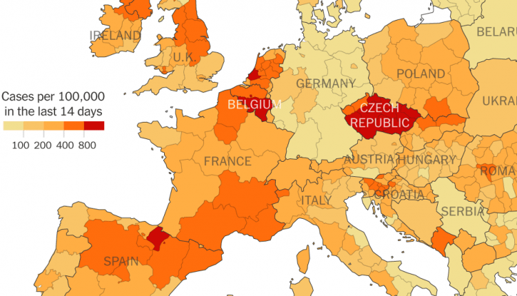 Where Europe’s Second Wave of Covid-19 Is Filling Up Hospitals