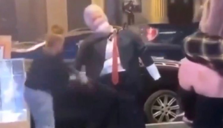 Liberal Lunatics Gather to Beat Effigy of President Donald Trump With a Baseball Bat in Hollywood