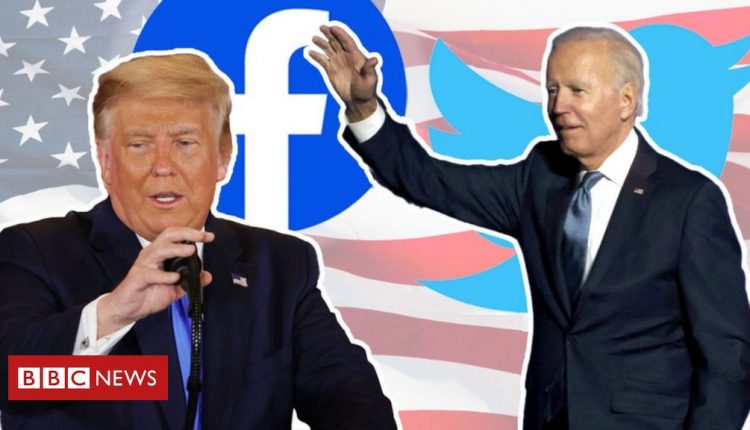 US Election: Twitter hides Trump tweet about 'disappearing' lead