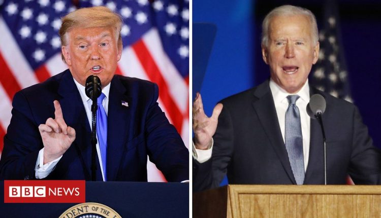 US election results: Trump and Biden each claim victory as lawsuits brew