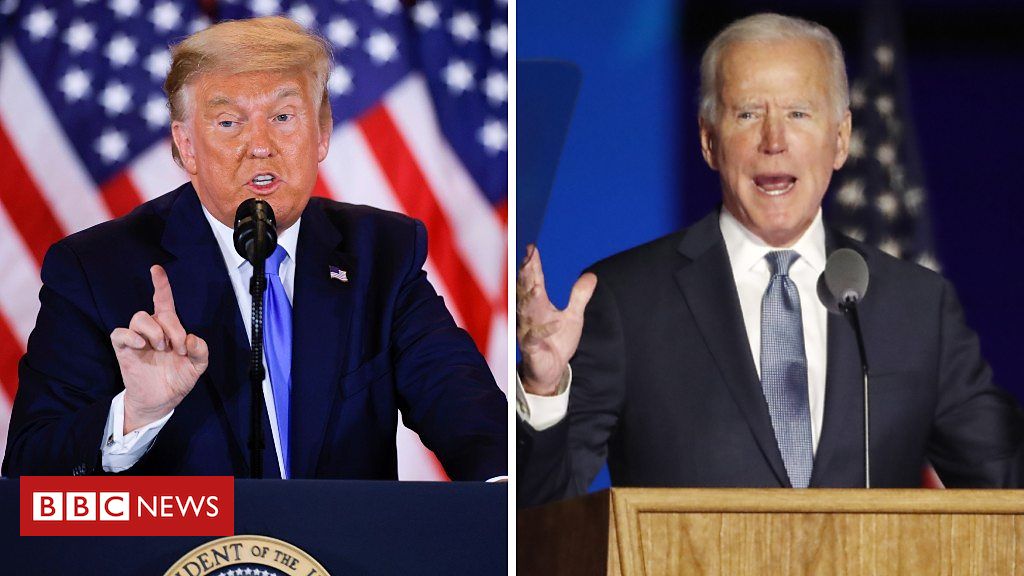 US election results: Trump and Biden each claim victory as lawsuits brew