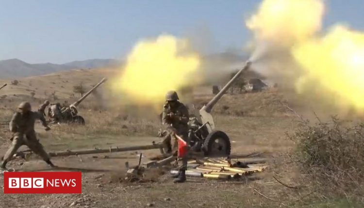Nagorno-Karabakh: Azerbaijan 'takes key town' in Armenia conflict