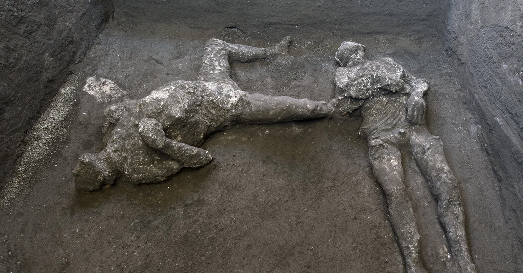 Remains of Two Killed in Vesuvius Eruption Are Discovered at Pompeii