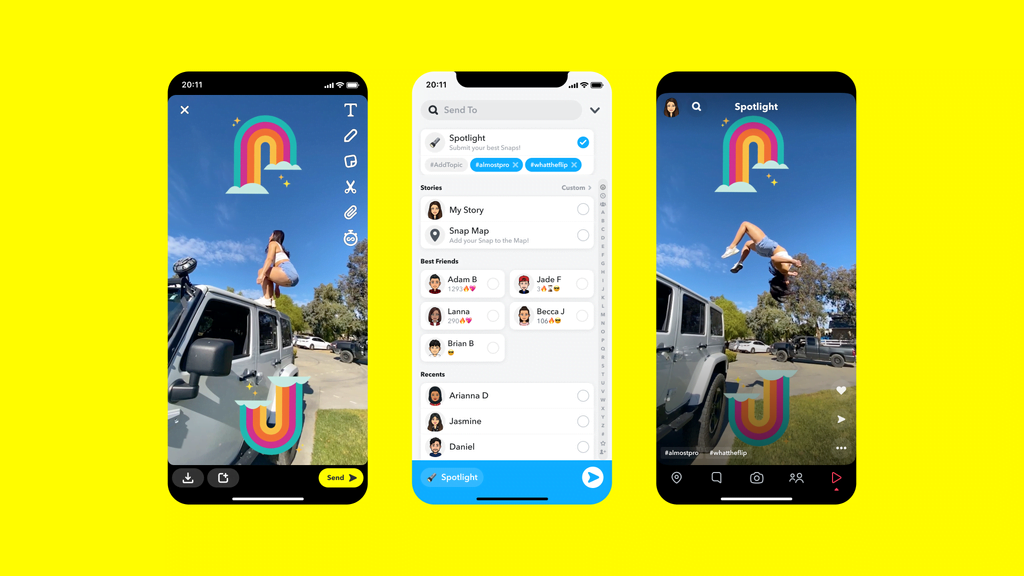 Snapchat Adds Spotlight Feature, Awarding $1M A Day For Most “Entertaining” Posts – Deadline