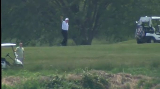 Trump Heads Out to Golf as Biden's Hopes to Become President Fade Despite His Amazing Charisma