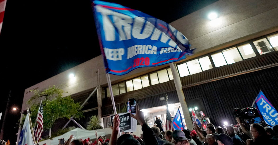 Trump Supporters Protest at Maricopa County Vote-Counting Site