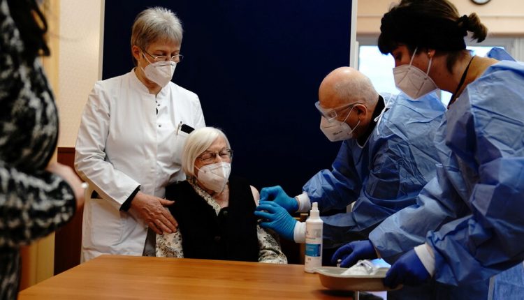 E.U.’s Mass Vaccination Campaign Starts, With Nursing Homes as Focus