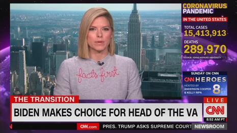 CNN Anchor Displays Cheesy 'Facts First' Sweater While Trashing GOP with Kasich
