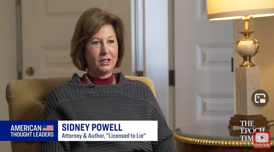 In a Comprehensive Interview, Sidney Powell Discusses the Current Status of the Election Lawsuits and More with Jan Jekielek from the Epoch Times