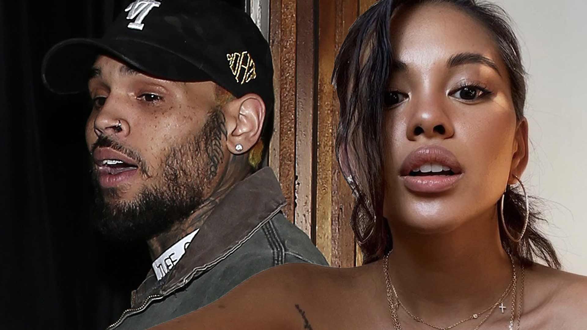 Chris Brown Can’t Stop Drooling Over Hot Ammika Harris In A Tight Crop Top – ‘DAMN GIRL!’