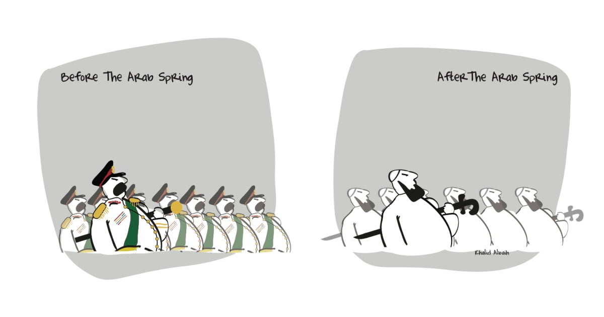 Arab Spring Cartoon: Now and Then … and 10 years on | Arab Spring: 10 years on News