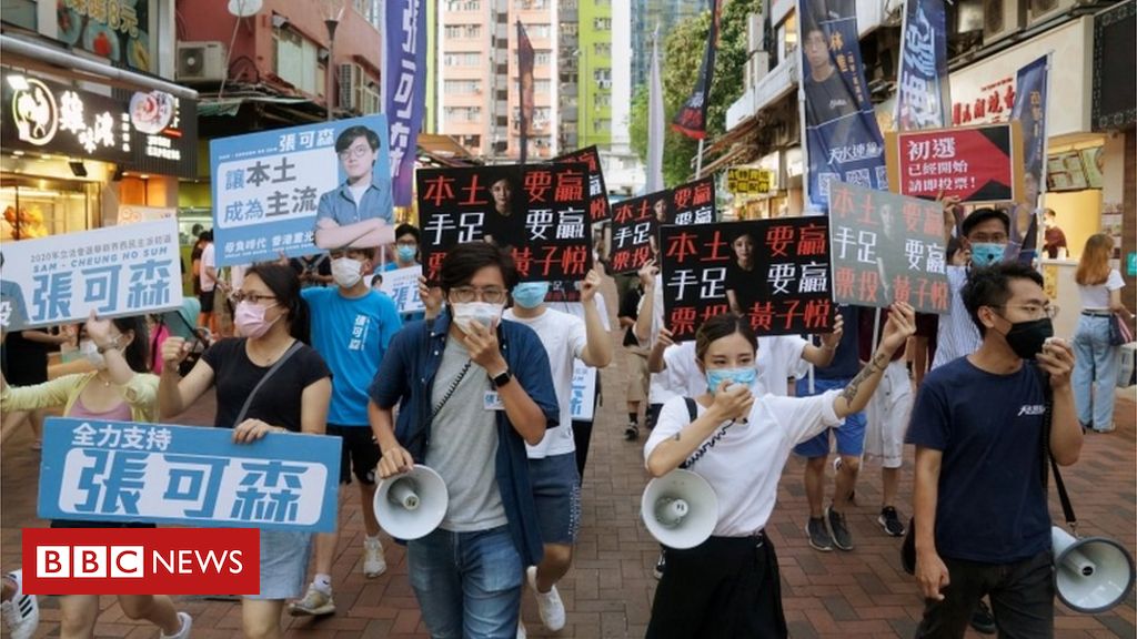 National security law: Mass arrests in Hong Kong 'over primary vote'