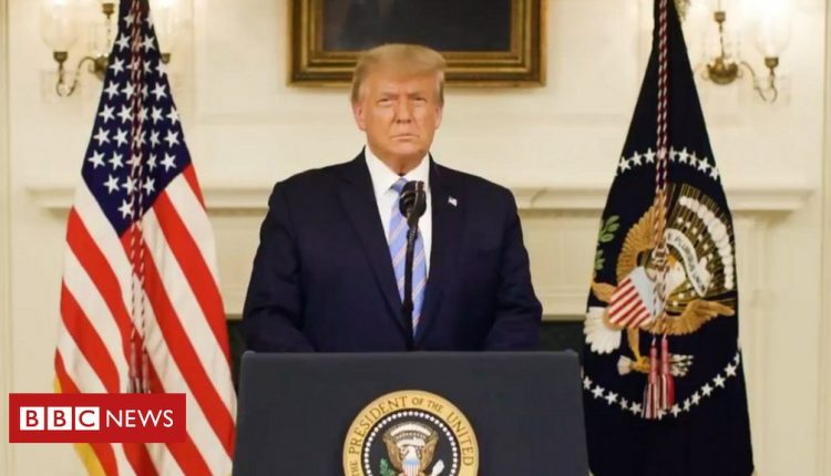 Capitol riot: Trump commits to 'orderly' transition of power