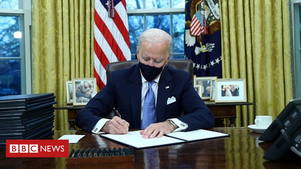 Biden gets to work on reversing Trump policies with executive orders