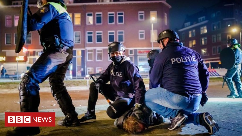 Covid: Curfew riots hit Netherlands for third night