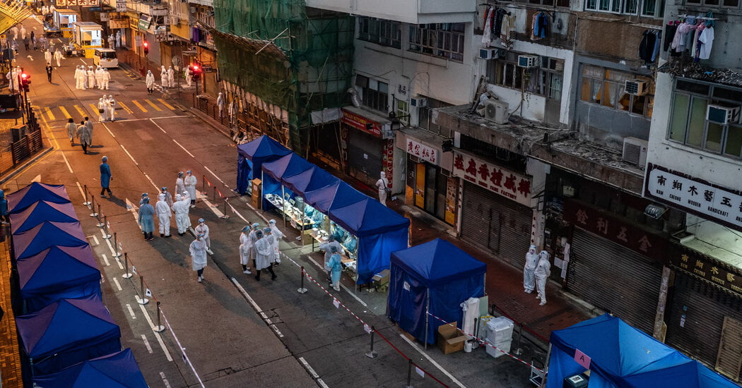 Hong Kong locks down a neighborhood for the first time since the pandemic began.