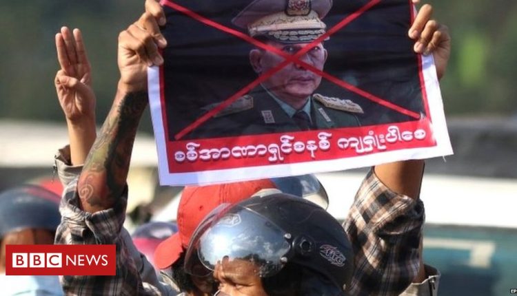 Myanmar coup leader defends action amid mass protests