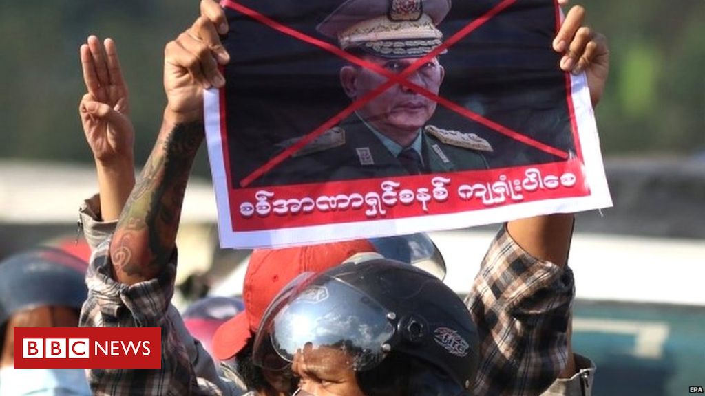 Myanmar coup leader defends action amid mass protests