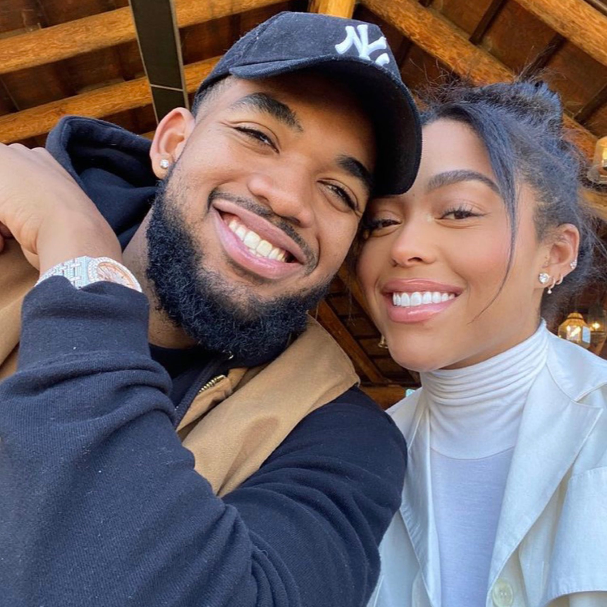 Karl-Anthony Towns Showers Jordyn Woods With Gifts On Her Late Father's Birthday