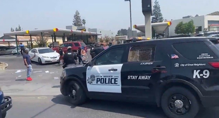 "F*ck Antifa!" - Police Intervene as Antifa Goons Get Their Butts Kicked in Modesto, CA (VIDEO)